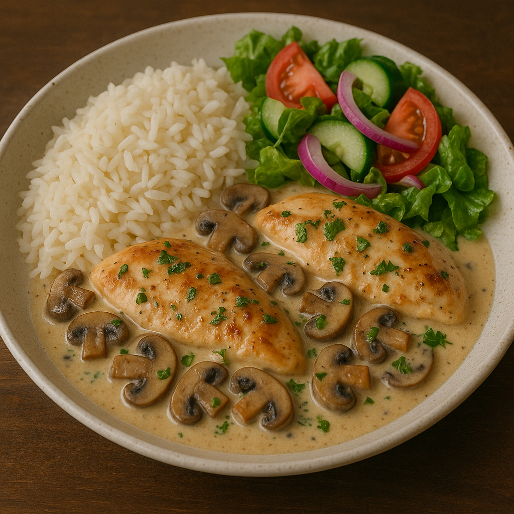Kremalı Mantarlı Tavuk 