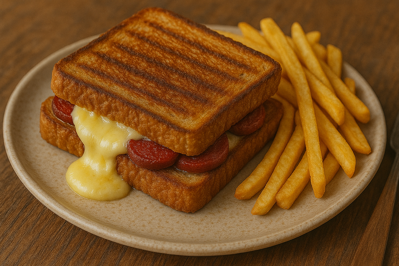 Kaşarlı Sucuklu Tost